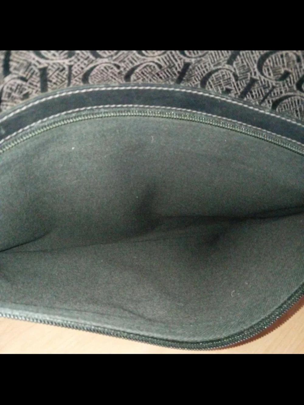 Gucci Black Embossed Carry Briefcase with Top Handle